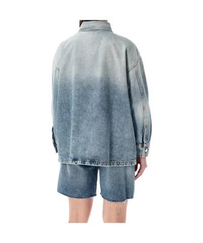 Icon Denim Denim Blue Nika Dropped-shoulder Cotton Denim Jacket In Brown
