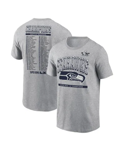Nike Men's Heather Gray Seattle Seahawks Super Bowl Lx Champions ...