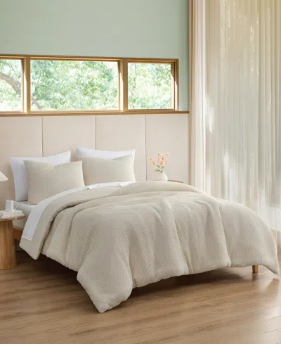Ugg Kyla Waffle 3-pc. Comforter Set, Full/queen In Neutral