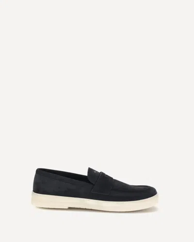 Prada Round-toe Loafers In Blue