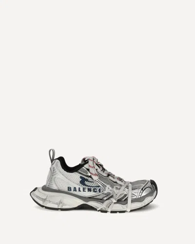 Balenciaga 3xl Split Logo Nylon And Mesh Sneakers In Animal Print