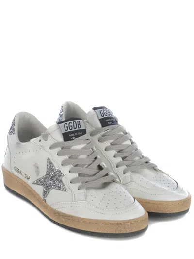 Golden Goose Deluxe Brand Women Ballstar Leather Sneakers With Logo On The Side In White