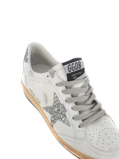 Golden Goose Deluxe Brand Women Ballstar Leather Sneakers With Logo On The Side In White