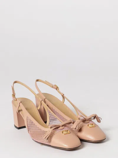 Valentino Garavani Valet Du Roi Slingback Pump In Mesh And Kidskin 60mm Woman Pink 42 In Multi