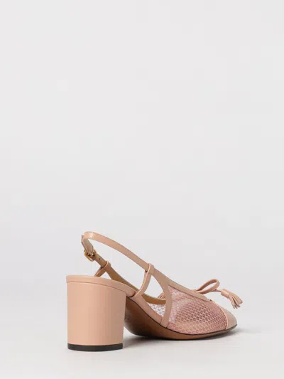 Valentino Garavani Valet Du Roi Slingback Pump In Mesh And Kidskin 60mm Woman Pink 42 In Multi