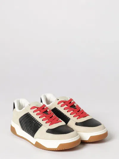 Valentino Garavani Sneakers Contrasting Panels Perforated Detailing Rubber Sole In Multi