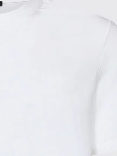 Tom Ford White Crewneck T-shirt With Logo Embroidery On The Front And Perforated Design In Cotton Man In White