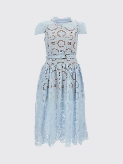 Self-portrait Elegant Mini Dress For Women In Blue