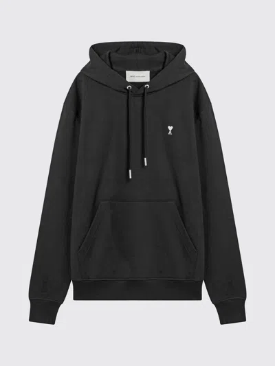 Ami Alexandre Mattiussi Ami Paris Heartfelt Pullover Hoodie For Men In Black