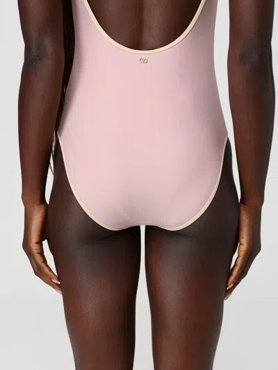 Valentino Printed Lycra One-piece Swimsuit Woman Pink S In Pink