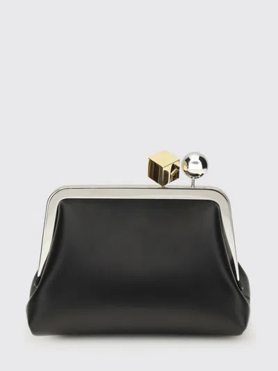 Jacquemus Le Berlingot Black Crossbody Bag With Removable Strap In Leather For Women In Black