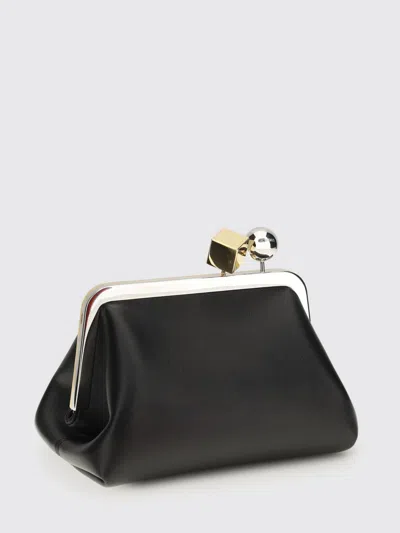 Jacquemus Le Berlingot Black Crossbody Bag With Removable Strap In Leather For Women In Black
