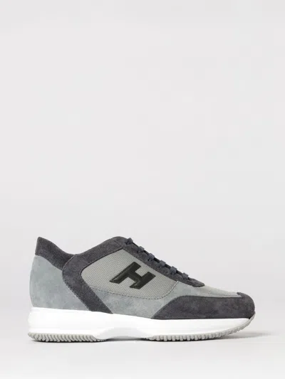 Hogan Interactive Sneakers In Suede And Smooth Leather With Technical Fabric Inserts In Black