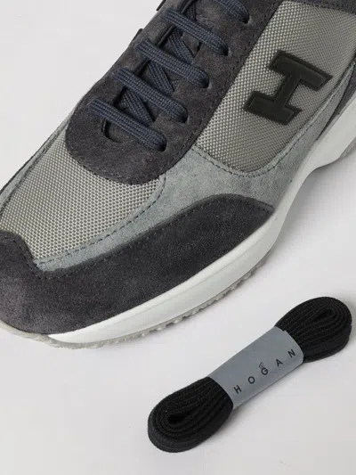 Hogan Interactive Sneakers In Suede And Smooth Leather With Technical Fabric Inserts In Black