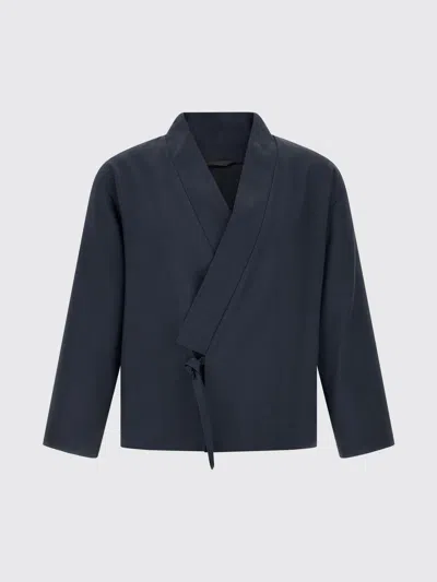 Kenzo Double-breasted Jacket In Blue