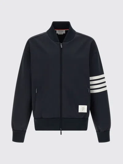 Thom Browne Classic Loopback 4-bar Bomber Men In Blue