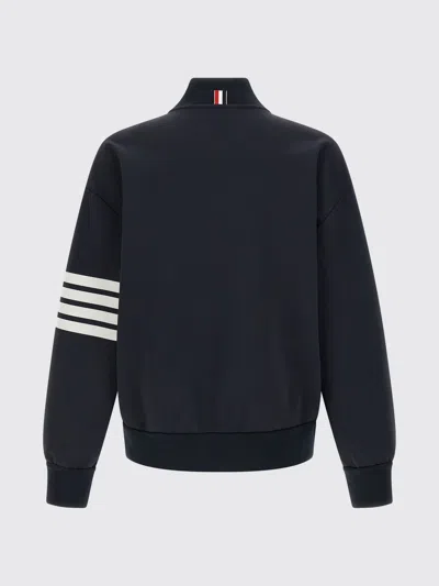 Thom Browne Classic Loopback 4-bar Bomber Men In Blue