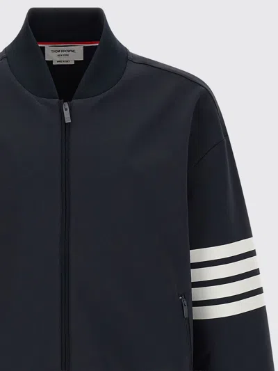 Thom Browne Classic Loopback 4-bar Bomber Men In Blue
