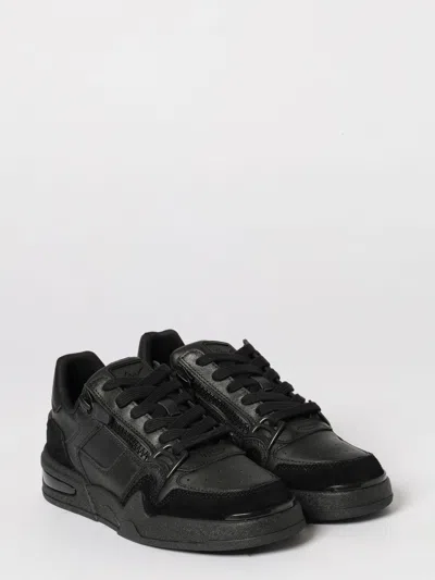 Giuseppe Zanotti Gz-ghost Sneakers In Black Suede And Leather In Multi