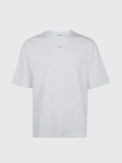 Off-white Graphic Print Crew Neck Short Sleeve T-shirt In White
