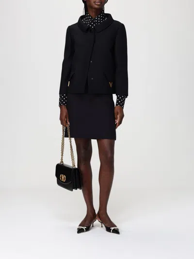 Valentino Garavani Garavani Vain Small Shoulder Bag In Shiny Calfskin Woman Black Uni