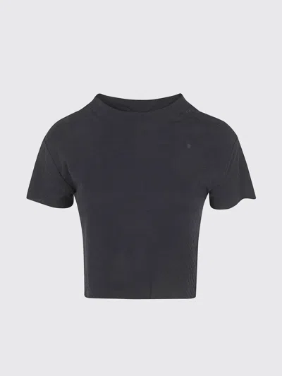 Thom Krom Cropped Seam Detail T-shirt In Black