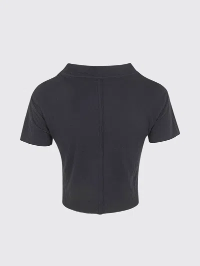 Thom Krom Cropped Seam Detail T-shirt In Black