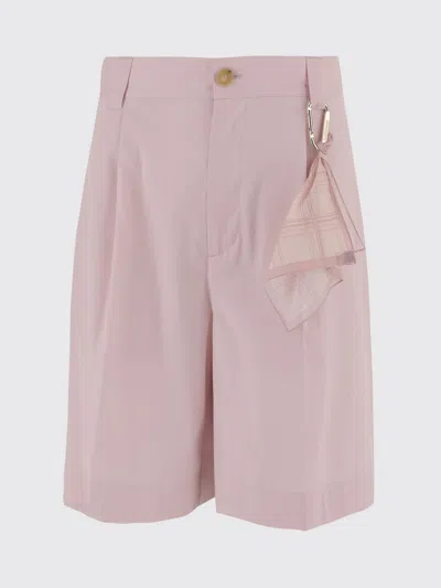 Darkpark Daniel Short Pants In Stretch Cotton Blend In Pink