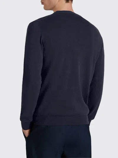 Zanone Knit Pullover Regular Fit Crew Neck In Blue