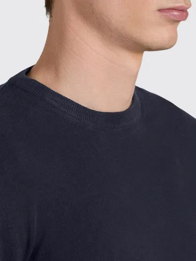 Zanone Knit Pullover Regular Fit Crew Neck In Blue