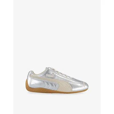 Puma Womens Silver Alpine Snow Speedcat Og Metallic Leather Trainers In Multi