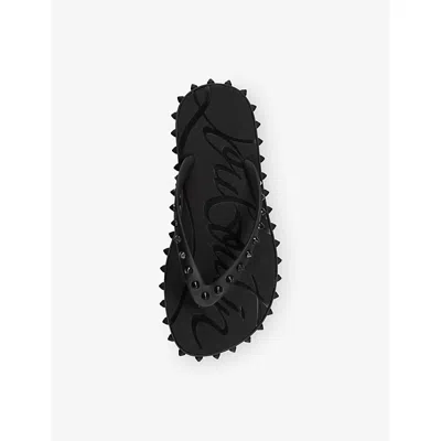 Christian Louboutin Studded Rubber Sole Open Toe Sandals In Multi