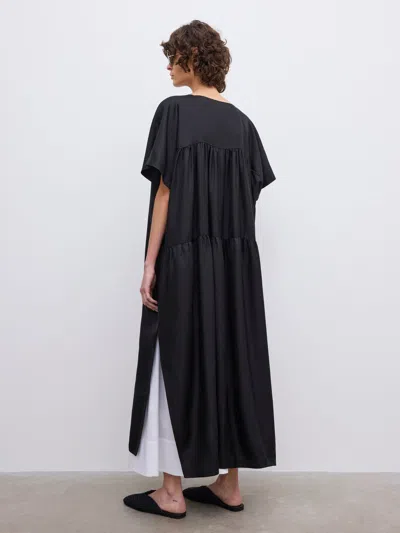 House Of Dagmar Silk Kaftan Dress |  | Black | Size 42 | 100% Silk