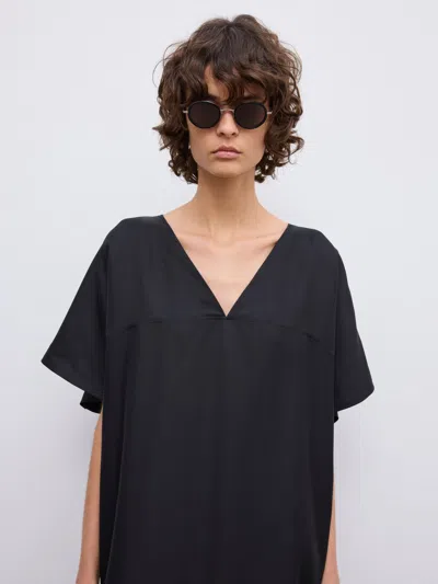 House Of Dagmar Silk Kaftan Dress |  | Black | Size 42 | 100% Silk