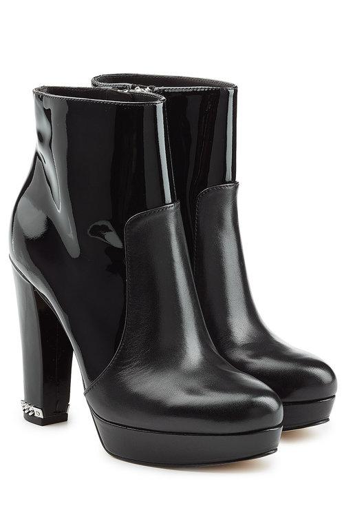 michael kors patent leather boots