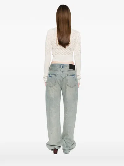 Vivienne Westwood Embroidered-logo Crop-length Cardigan In White