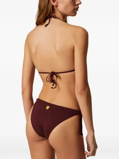 Twinset Triangle Bikini In Brown