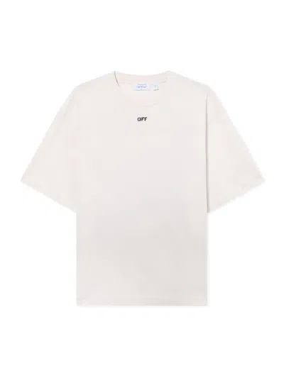 Off-white Graphic Print Crew Neck Short Sleeve T-shirt In White