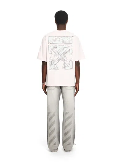 Off-white Graphic Print Crew Neck Short Sleeve T-shirt In White