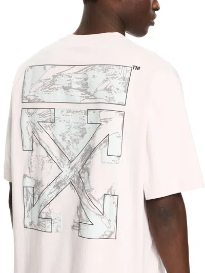 Off-white Graphic Print Crew Neck Short Sleeve T-shirt In White