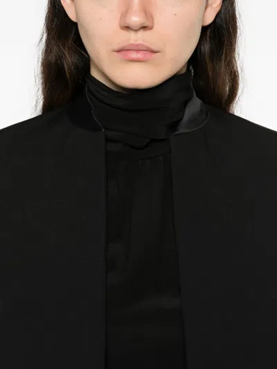 Max Mara Tesoro Satin-trim Jacket In Black