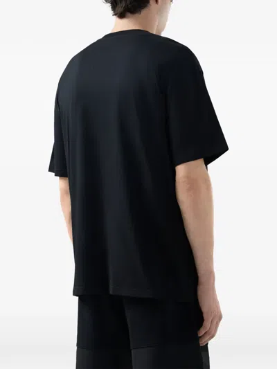 Gcds Man T-shirt Z0mlqc109j101 999b Band Logo Tonal Loose Ss T-shi Black In Black