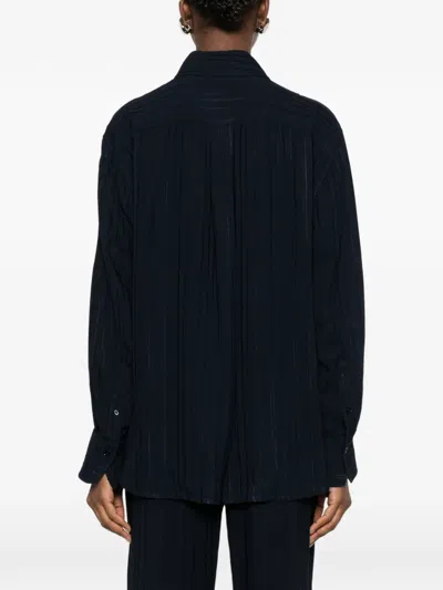 Victoria Beckham Stripe-pattern Shirt In Black