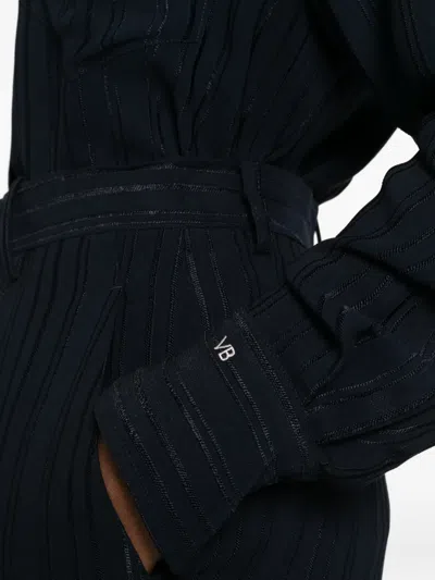 Victoria Beckham Stripe-pattern Shirt In Black