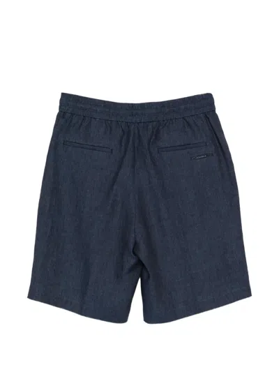 Peserico Drawstring Tailored Shorts In Blue