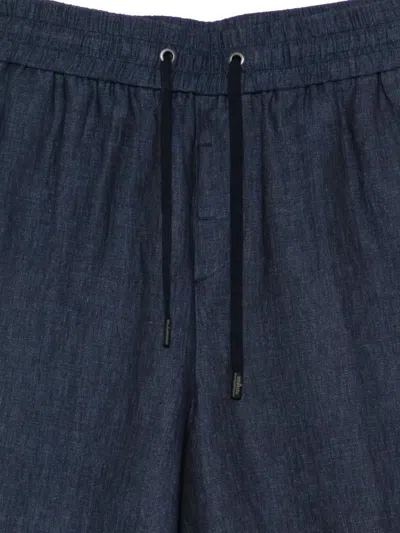 Peserico Drawstring Tailored Shorts In Blue