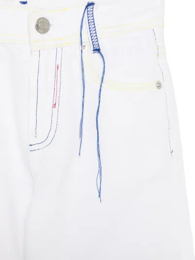 Msgm Stitching-detail Denim Jeans In White