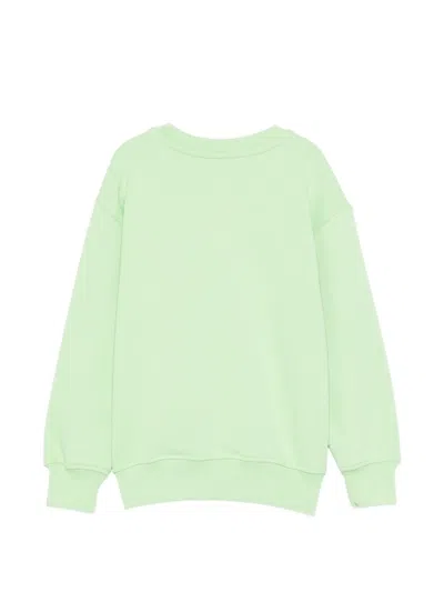 Msgm Logo-print Sweatshirt In Green