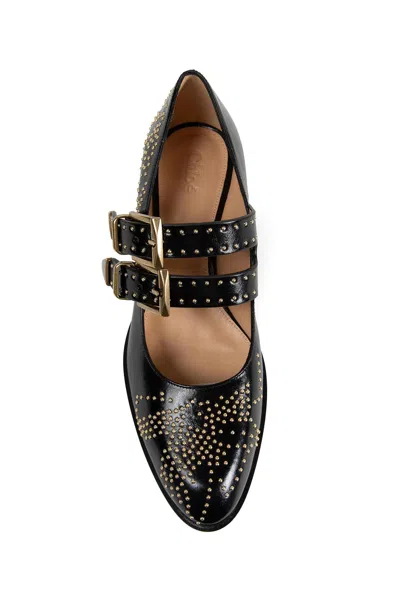 Chloé Chloe Elegant Pumps With Leather Construction And 4cm Heel Height In Black