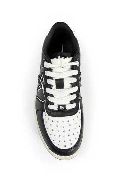 Amiri Vintage Leather Sneakers With Logo Details For Men In Black